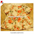 Summer floral cotton print smocked dresses